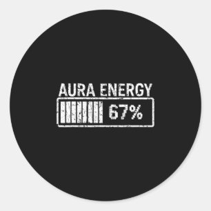Aura Energie bei 67 Lustig Sechs Sieben Meme Gen A Runder Aufkleber