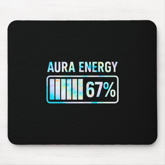 Aura Energy 67 67 Six Seven Meme  Mousepad (Vorne)