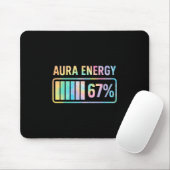 Aura Energy 67 Funny Six Seven Meme Gen Alpha Slan Mousepad (Mit Mouse)