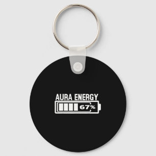 Aura Energy 67 Funny Six Seven Meme Gen Alpha Slan Schlüsselanhänger