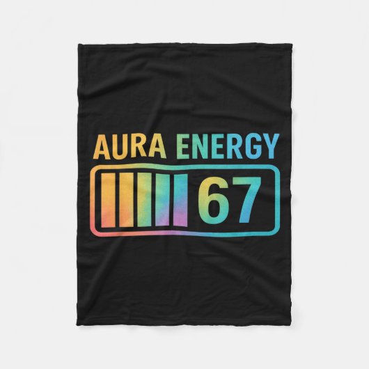 Aura Energy 67 Gen Alpha 6 7 Meme Infinite Rizz St Fleecedecke (Vorderseite)