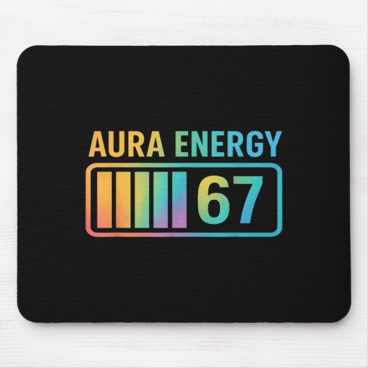 Aura Energy 67 Gen Alpha 6 7 Meme Infinite Rizz St Mousepad (Vorne)