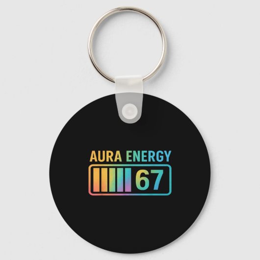 Aura Energy 67 Gen Alpha 6 7 Meme Infinite Rizz St Schlüsselanhänger (Vorderseite)