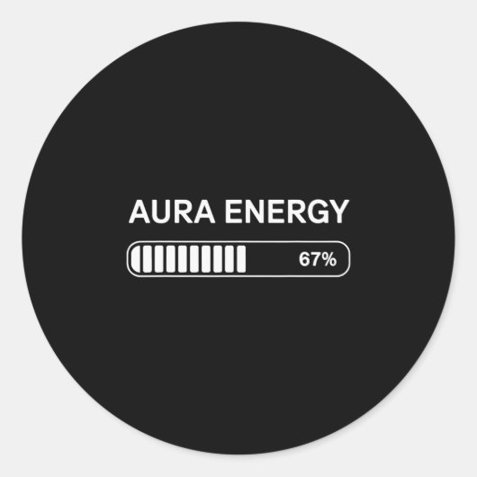 Aura Energy At 67 Runder Aufkleber (Vorderseite)
