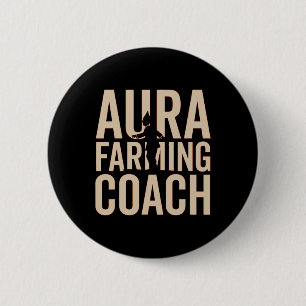 Aura Farm Coach Racing Kid Meme Halloween Button