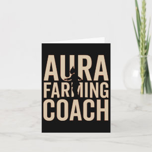 Aura Farm Coach Racing Kid Meme Halloween Karte