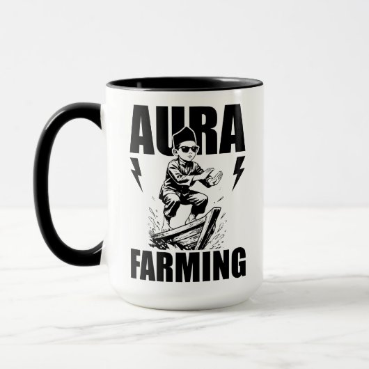 Aura Farming Boot Kid Meme Viral Indonesischer Jun Tasse (Links)