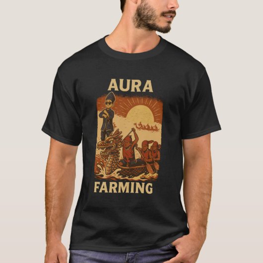 Aura-Farming-Drachenboot-Meme T-Shirt (Vorderseite)