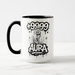 Aura Farming Plus 9999 Boot Kind Meme Tasse