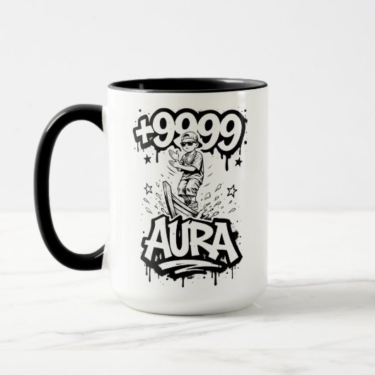 Aura Farming Plus 9999 Boot Kind Meme Tasse (Links)