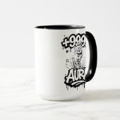 Aura Farming Plus 9999 Boot Kind Meme Tasse (VorderseiteRechts)