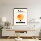 Aura Gradient Aries Zodiac Signature Art Poster