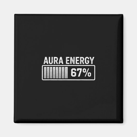 Aura mit 67 Lustiges Sechs Sieben Meme Gen Alpha S Magnet (Vorne)
