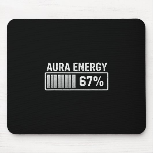 Aura mit 67 Lustiges Six Seven Meme Gen Alpha Slan Mousepad (Vorne)