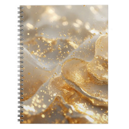 Aura of Gold – White & Gold Luxury Journal Noteboo Notizblock