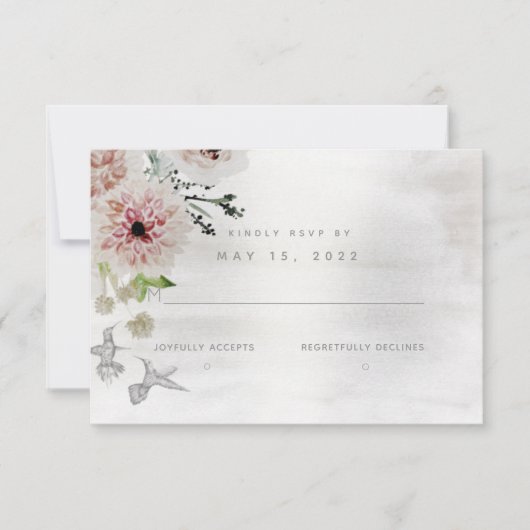Aura of Nature Wedding No Meal Choice RSVP Karte (Vorderseite)
