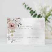 Aura of Nature Wedding No Meal Choice RSVP Karte (Stehend Vorderseite)