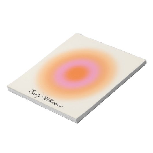 Aura Pastel Ombré Notepad Personalisiert für Kinde Notizblock (Rotiert)
