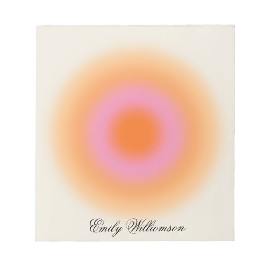 Aura Pastel Ombré Notepad Personalisiert für Kinde Notizblock (Vorderseite)