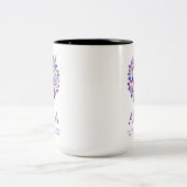 AURA Regenbogen und lila Zweifarbige Tasse (Mittel)