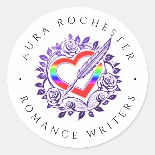 AURA Rochester Rainbow Heart Sticker (Vorderseite)