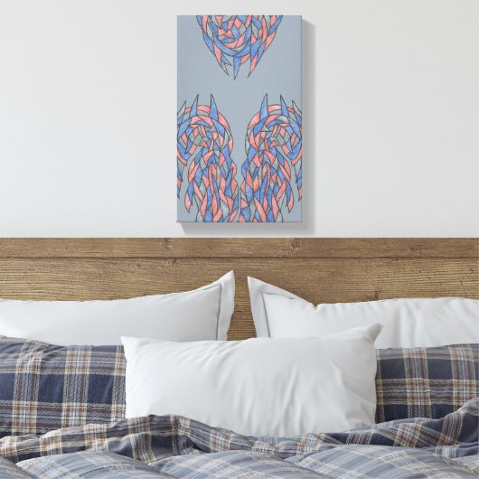 Aura Shift – Soft Gradient Abstract Canvas Leinwanddruck (Insitu (Schlafzimmer))