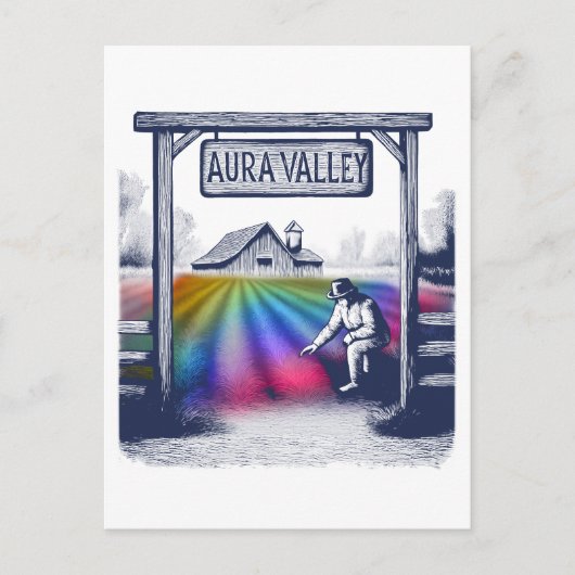 Aura Valley Farm Feiertagspostkarte (Vorderseite)