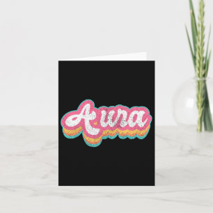 Aura Vorname Girl Vintag 70er 80er Personalisiert Karte