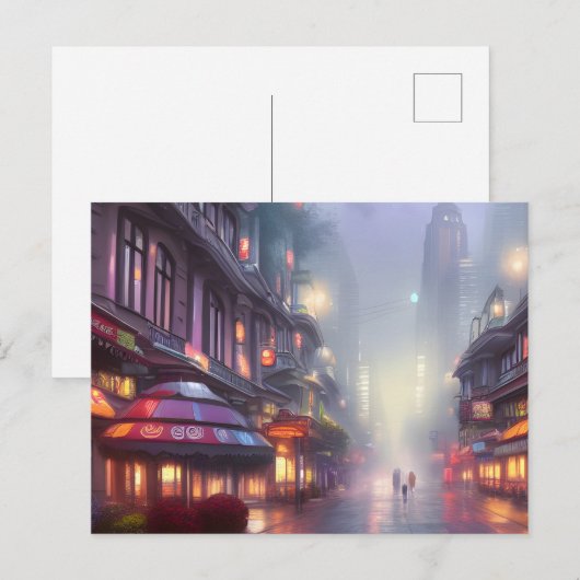 Auracore Fantasy Cityscape Postkarte (Vorne/Hinten)