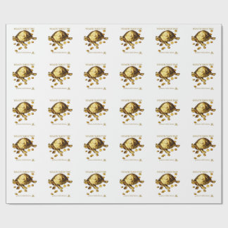 AURALUXY™ Goldene Schildkröte – Wohlstand-Mentalit Geschenkpapier
