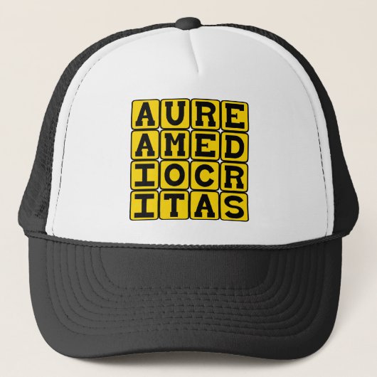 Aurea Mediocritas, Golden Gemein Truckerkappe (Vorderseite)