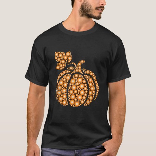 Aureate Herbst Polka Dot Pumpkin Internationa T-Shirt (Vorderseite)