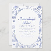 AURELIA Chinoiserie Etwas Blaues Brautparty Einladung (Vorderseite)