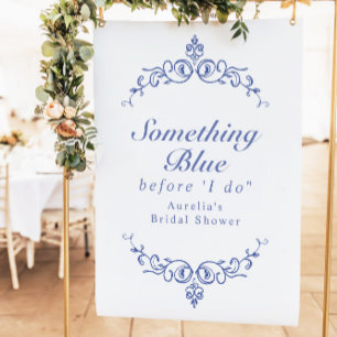 AURELIA Chinoiserie Etwas Blaues Brautparty Poster
