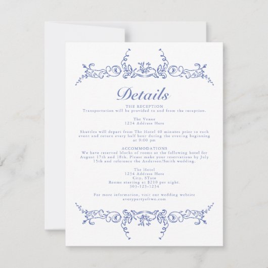 AURELIA Chinoiserie Viktorianische Blumendetails K Einladung (Vorderseite)