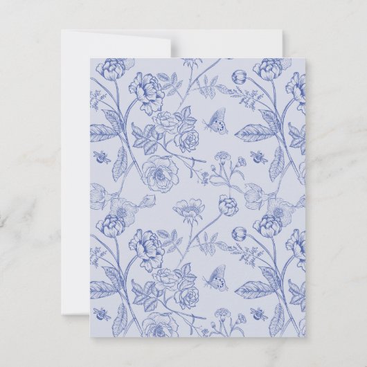 AURELIA Chinoiserie Viktorianische Blumendetails K Einladung (Rückseite)