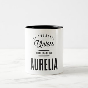 Aurelia Personalisiert Name Zweifarbige Tasse