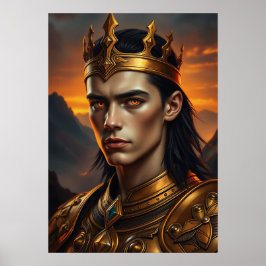 Aurelius die Sonnenflamme - Epischer Goldener Köni Poster