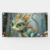 Auren – Kleiner Smaragd-Walddrache Banner (Horizontal)
