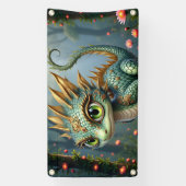 Auren – Kleiner Smaragd-Walddrache Banner (Vertikal)