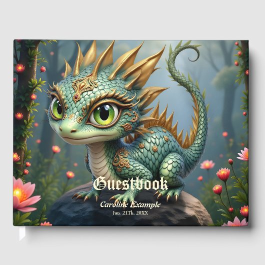 Auren – Kleiner Smaragd-Walddrache Gästebuch (Vorderseite)