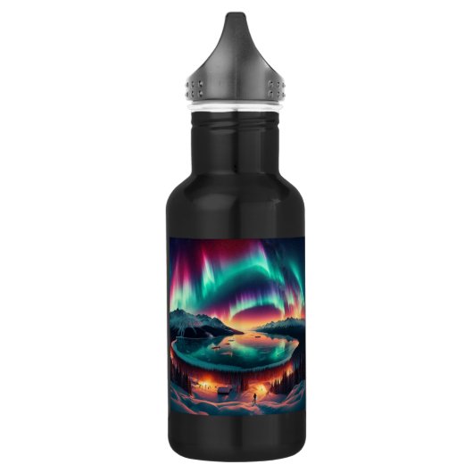 Aureola Borealis in Alaska Edelstahlflasche (Links)