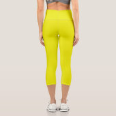 Aureolin (Vollfarbe) Capri Leggings (Rückseite)