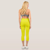 Aureolin (Vollfarbe) Capri Leggings (Rückseite)