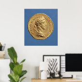 Aureus-Büste des Commodus Poster (Heimbüro)