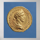 Aureus-Büste des Commodus Poster (Vorne)