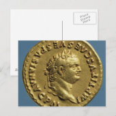 Aureus Nero mit einem Lorbeerkranz Postkarte (Vorne/Hinten)
