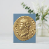Aureus Nero mit einem Lorbeerkranz Postkarte (Stehend Vorderseite)