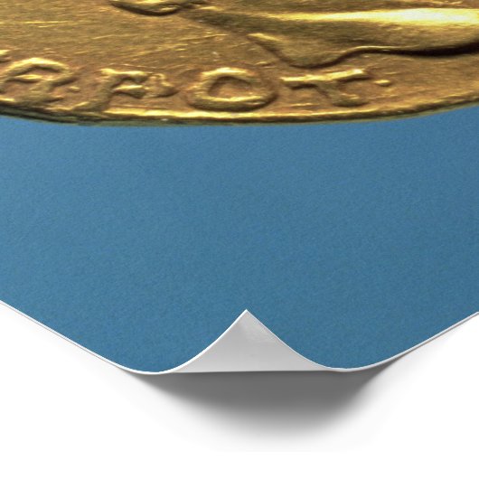 Aureus von Caligula barhead Poster (Ecke)