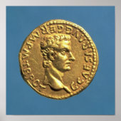 Aureus von Caligula barhead Poster (Vorne)